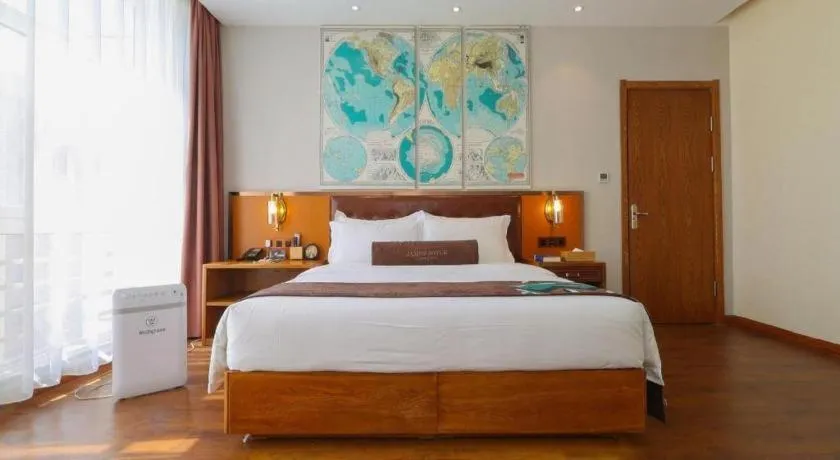 Bed in James Joyce Coffetel· Yinchuan International Exhibition Center Wanda Square Qinshui Street