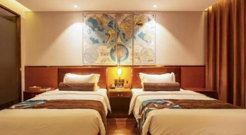 Bed in James Joyce Coffetel· Yinchuan International Exhibition Center Wanda Square Qinshui Street