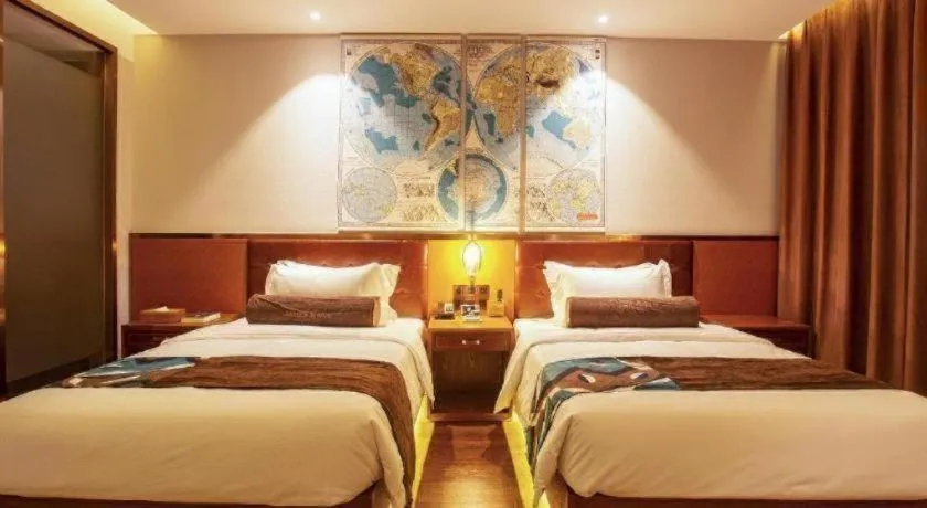 Bed in James Joyce Coffetel· Yinchuan International Exhibition Center Wanda Square Qinshui Street