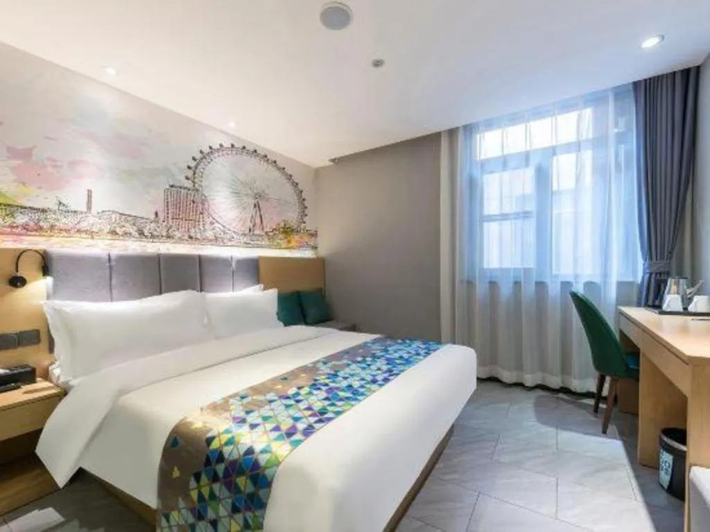 Bed in ZMAX Hotel Beijing Tongzhou Universal Tourist Resort Linheli Metro Station