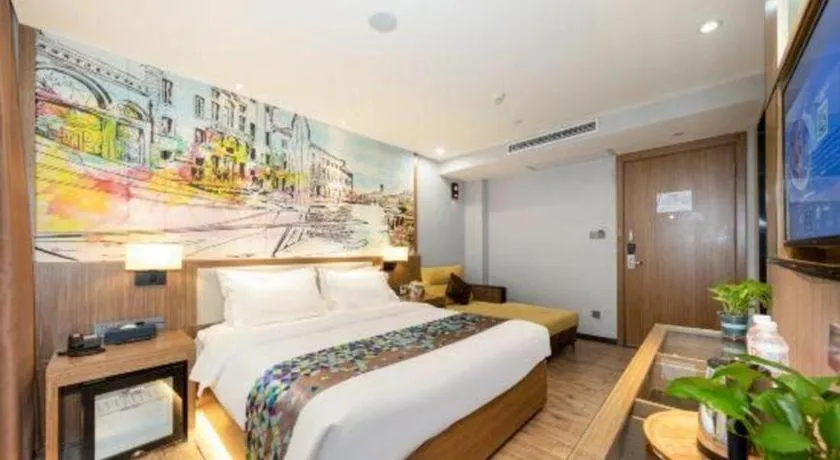 Bed in ZMAX Hotel Beijing Tongzhou Universal Tourist Resort Linheli Metro Station