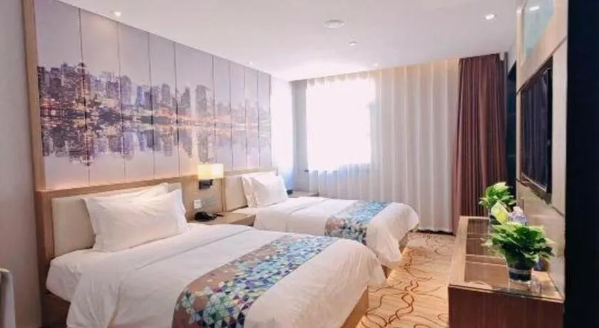 Bed in ZMAX Hotel Beijing Tongzhou Universal Tourist Resort Linheli Metro Station