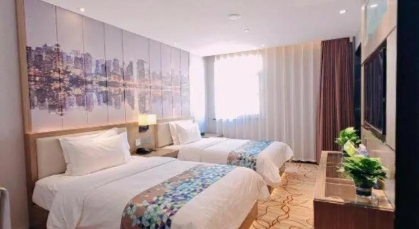 Bed in ZMAX Hotel Beijing Tongzhou Universal Tourist Resort Linheli Metro Station