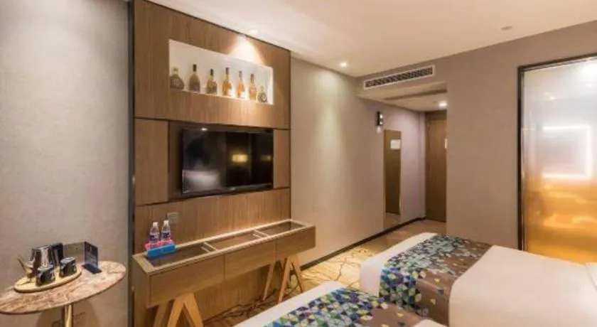 Bed in ZMAX Hotel Beijing Tongzhou Universal Tourist Resort Linheli Metro Station