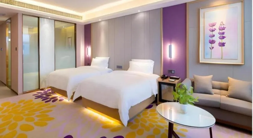Bed in Lavande Hotel Lu County High-Speed Railway Station Wanhu Daduhui