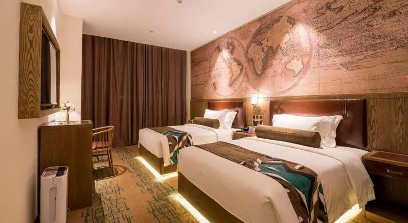 Bed in James Joyce Coffetel Beijing Pinggu Hospital Century Square