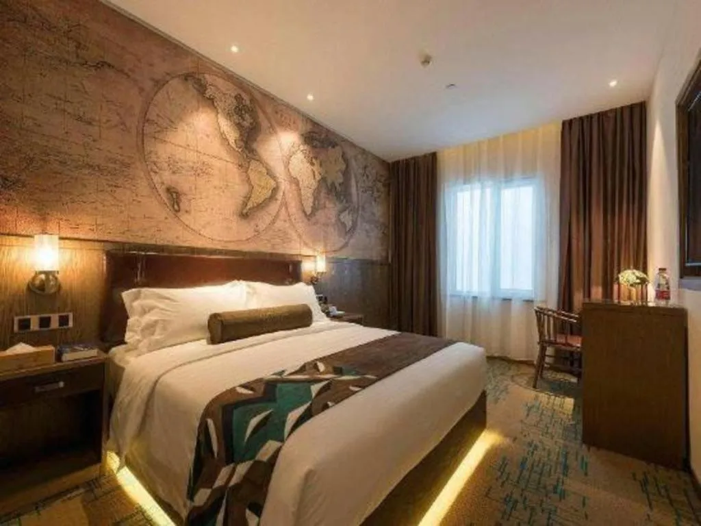 Bed in James Joyce Coffetel Beijing Pinggu Hospital Century Square