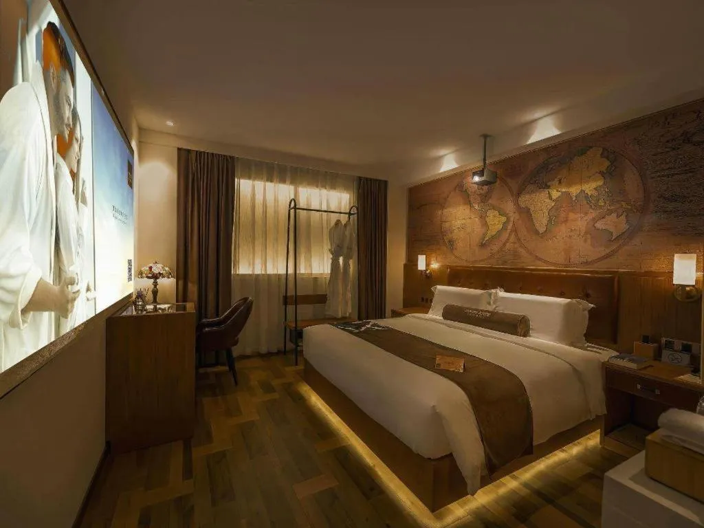 Bed in James Joyce Coffetel Shenyang North Railway Station Qishan Road Metro Station