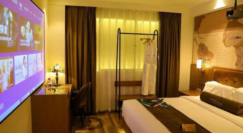 Bed in James Joyce Coffetel Shenyang North Railway Station Qishan Road Metro Station