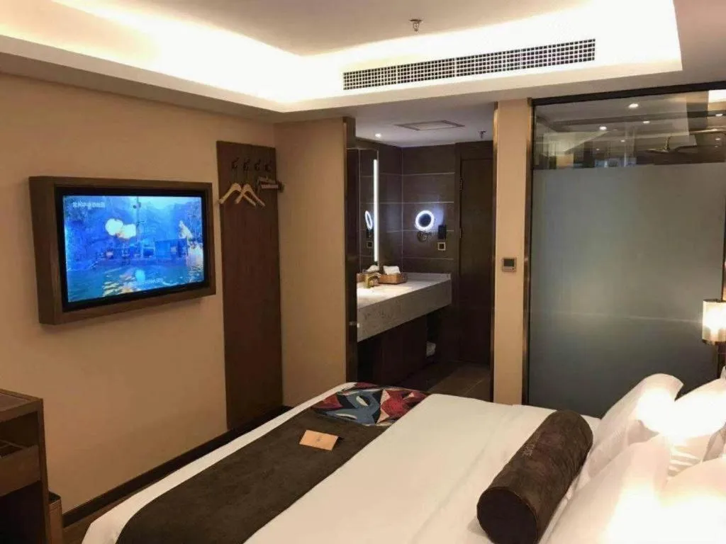 Bed in James Joyce Coffetel Beijing West Railway Station Lianhua Bridge
