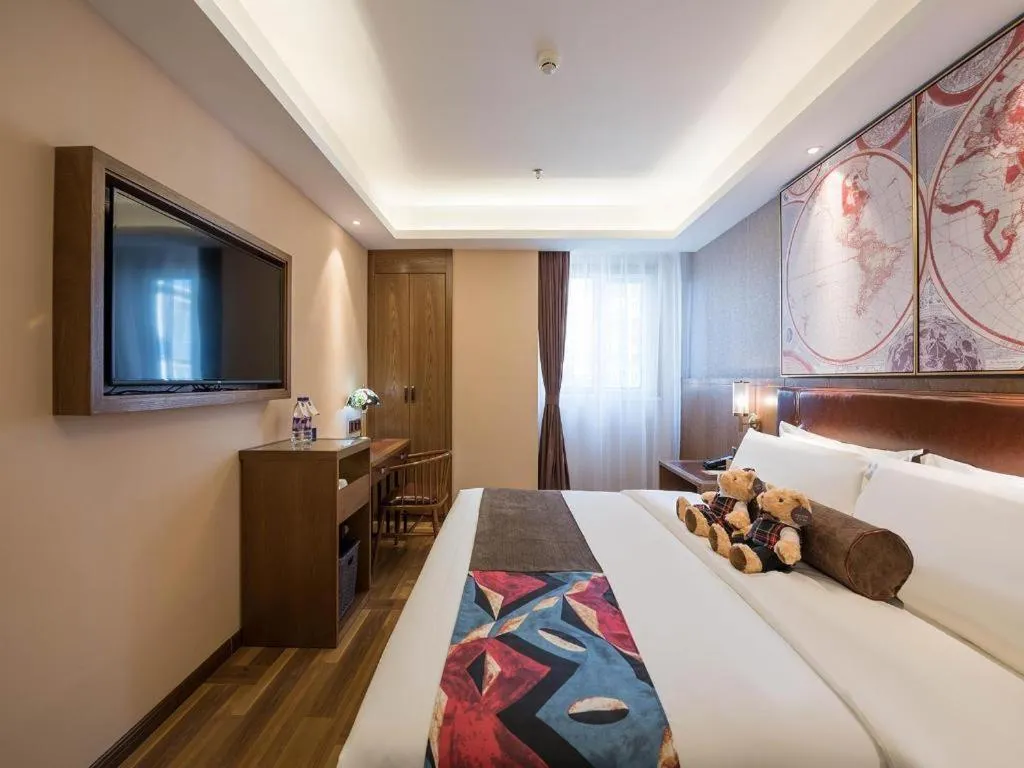 Bed in James Joyce Coffetel Beijing West Railway Station Lianhua Bridge