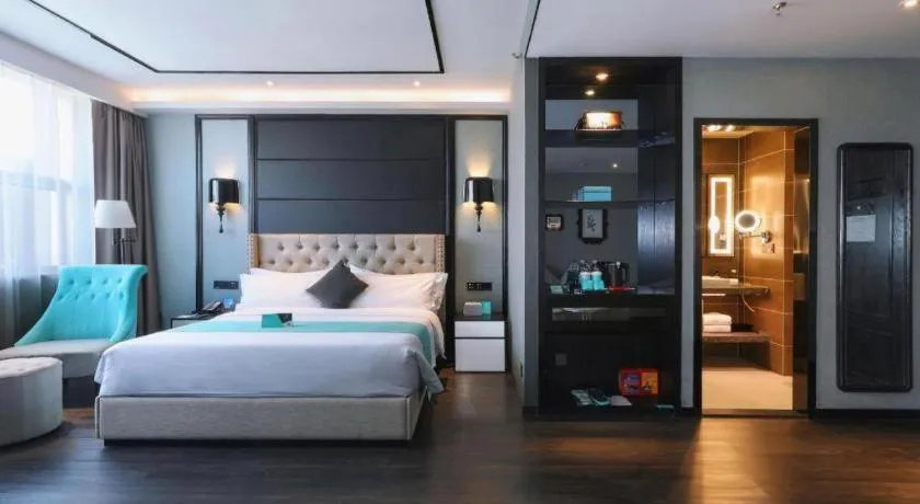 Bed in Xana Hotelle Yinchuan Swan Lake Wangfujing