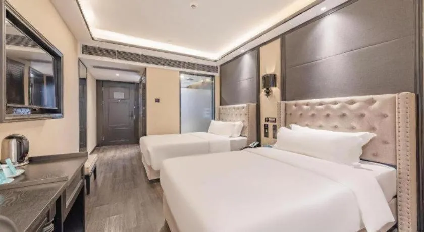 Bed in Xana Hotelle Zhuhai Gongbei Port