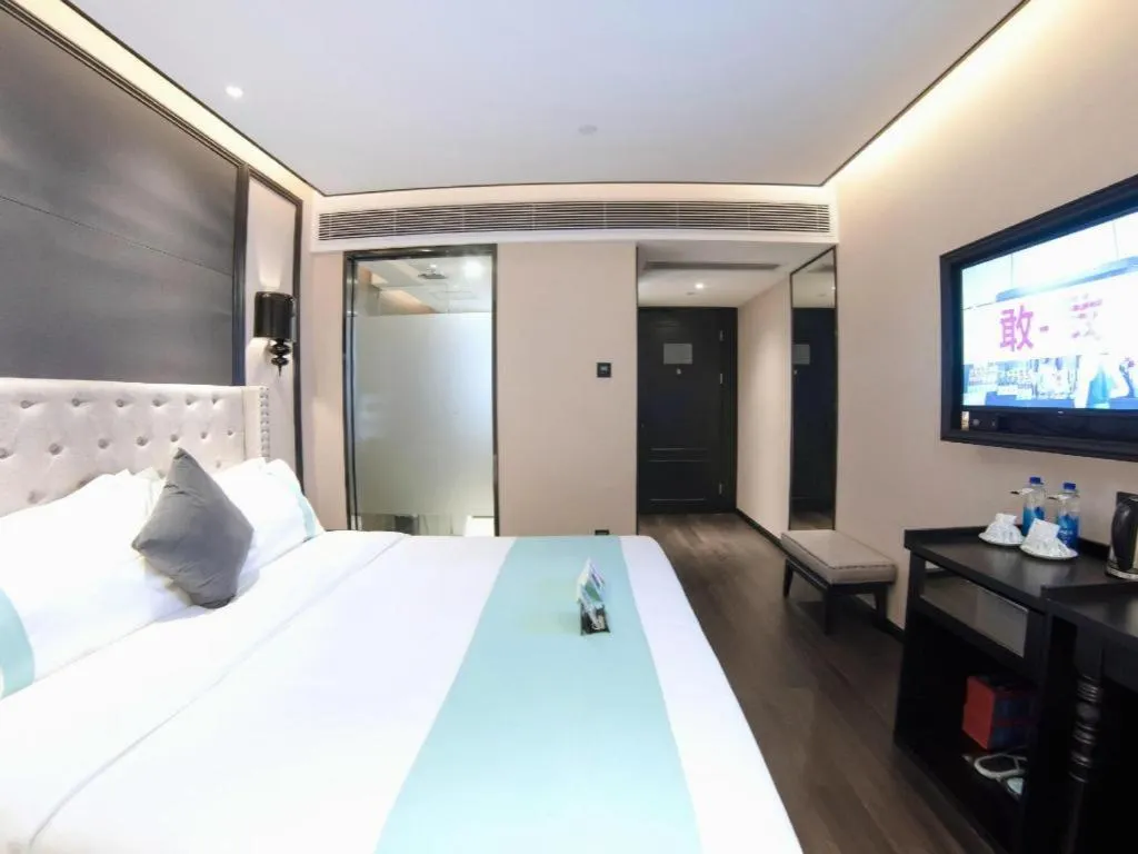 Bed in Xana Hotelle Zhuhai Gongbei Port