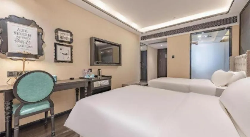 Bed in Xana Hotelle Zhuhai Gongbei Port