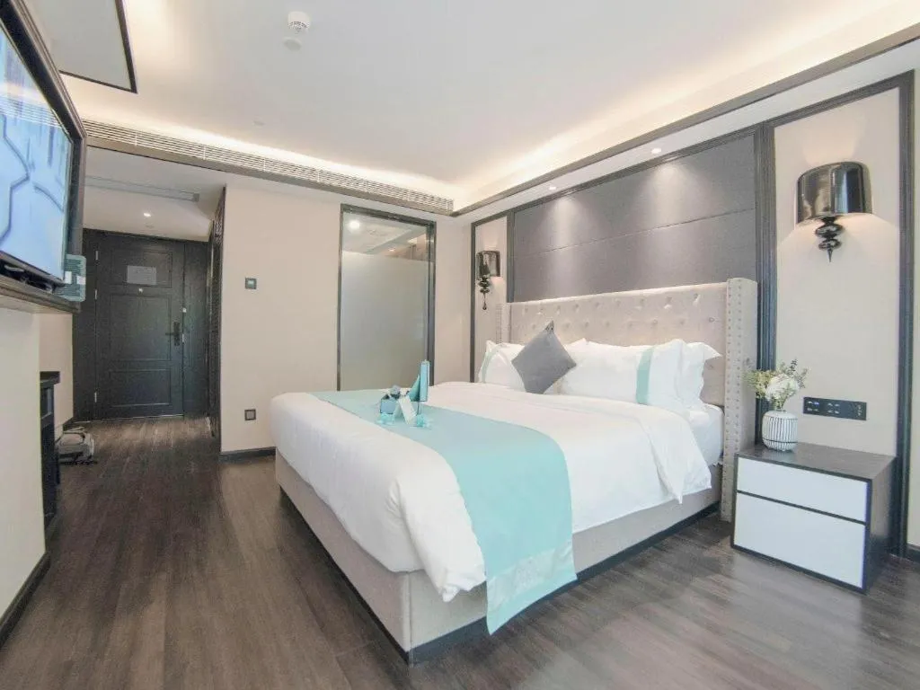 Bed in Xana Hotelle Zhuhai Gongbei Port