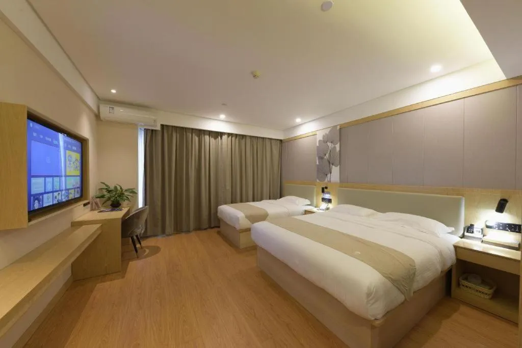 Bed in GreenTree Inn Express Hebei Tangshan Caofeidian Industrial Park 11 Plus Bus Station