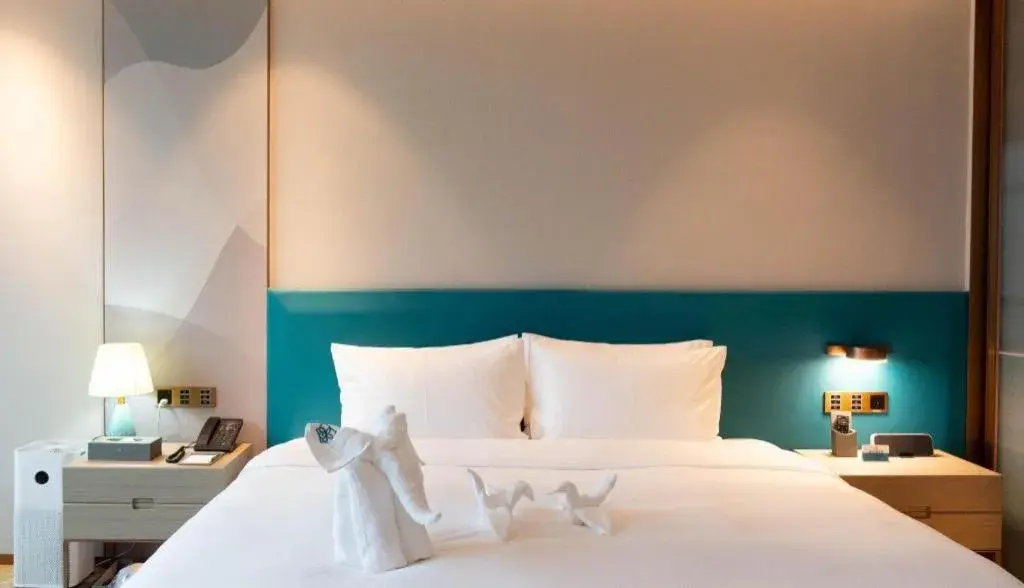 Bed in Zhuhai Hongsanyi Hotel Bed in Zhuhai Hongsanyi Hotel