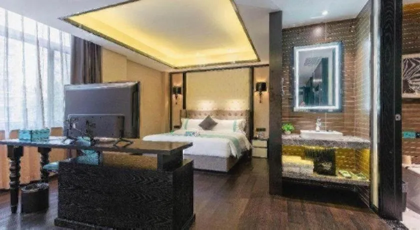 Bed in Xana Hotelle·Shanghai Expo Park Xizang Nan Road