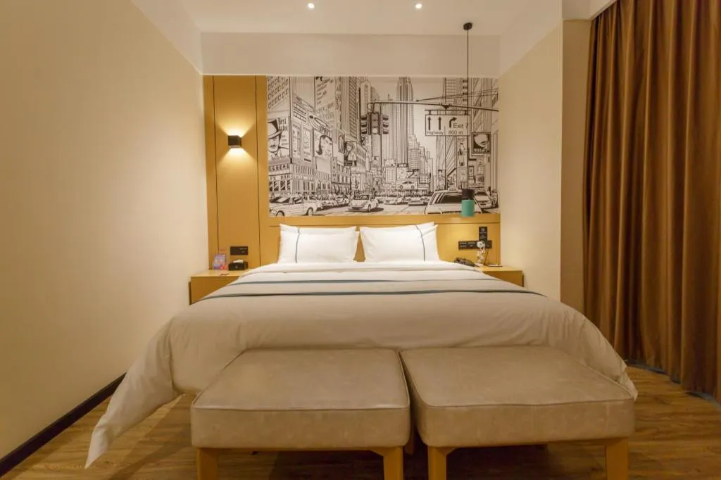 Bed in City Comfort Inn Baise Jinxiuguoji