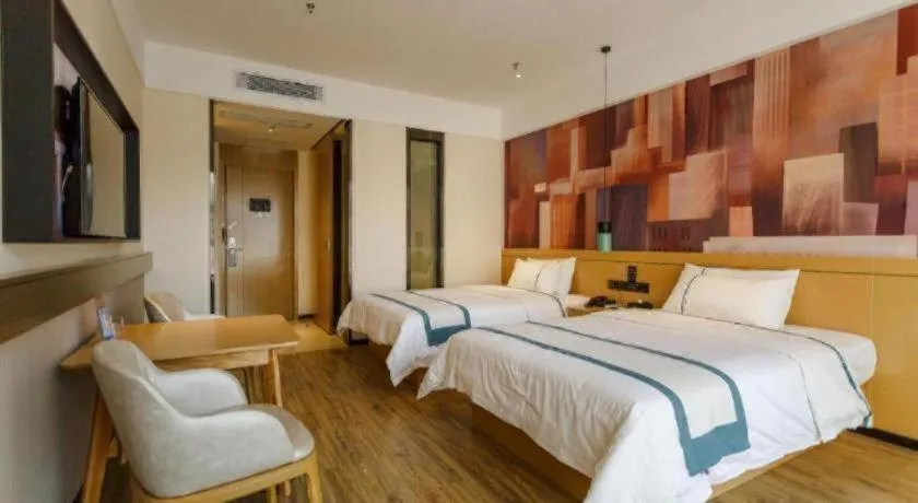 Bed in City Comfort Inn Baise Jinxiuguoji