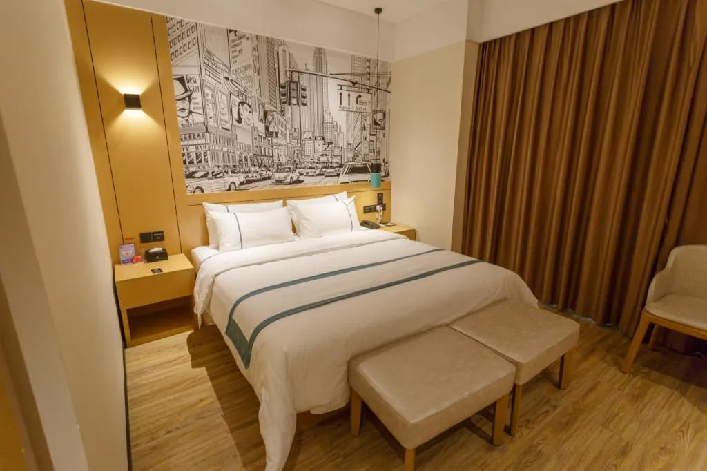 Bed in City Comfort Inn Baise Jinxiuguoji