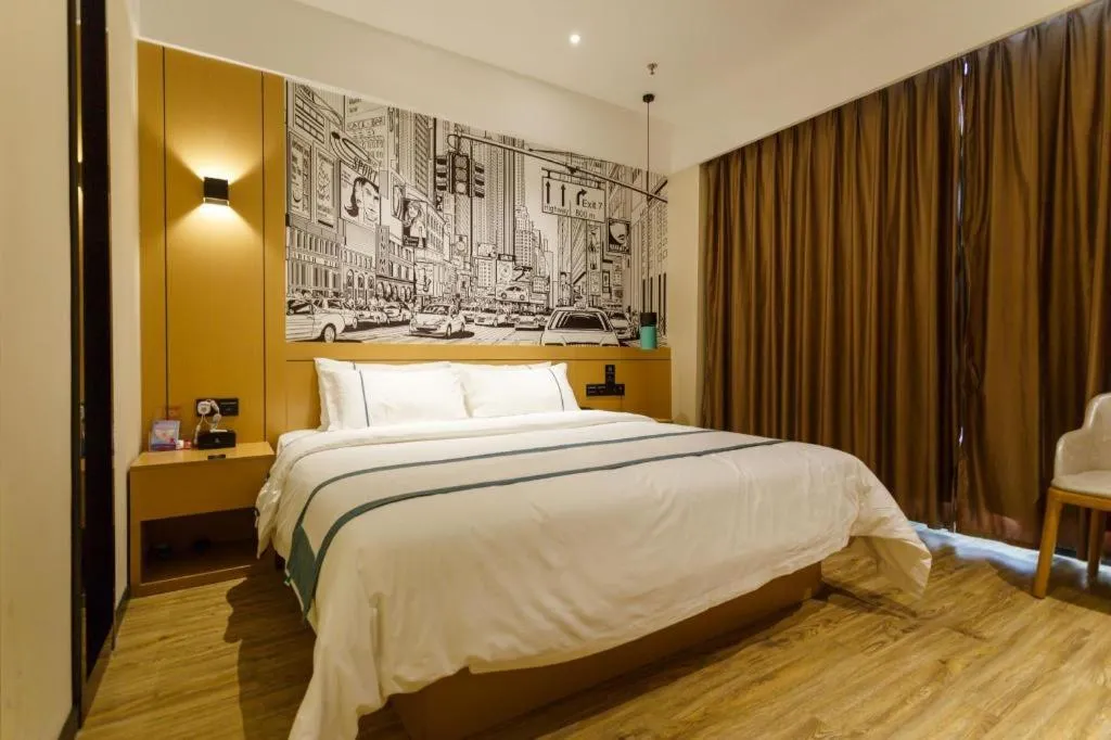 Bed in City Comfort Inn Baise Jinxiuguoji