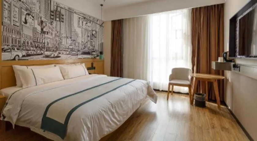 Bed in City Comfort Inn Baise Jinxiuguoji