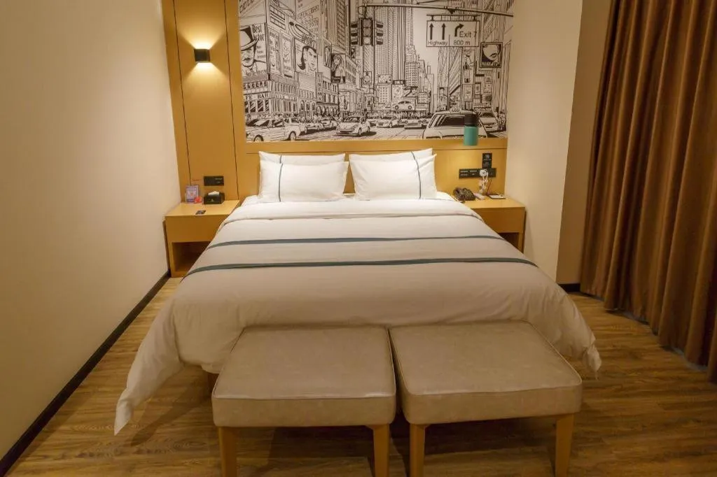 Bed in City Comfort Inn Baise Jinxiuguoji