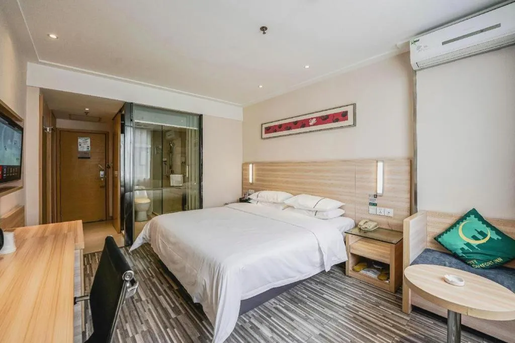 Bed in City Comfort Inn Foshan Nanhai Avenue Guicheng Metro Station