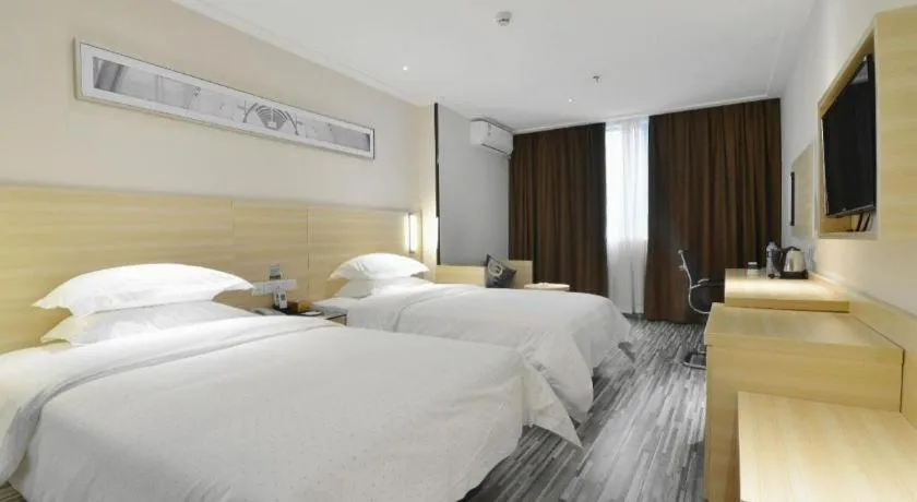 Bed in City Comfort Inn Foshan Nanhai Avenue Guicheng Metro Station