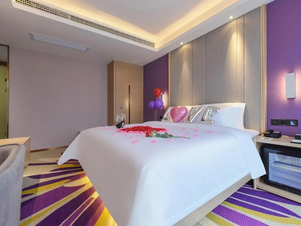 Bed in Lavande Hotel Chongqing Xinghui Liangjiang Happiness Plaza