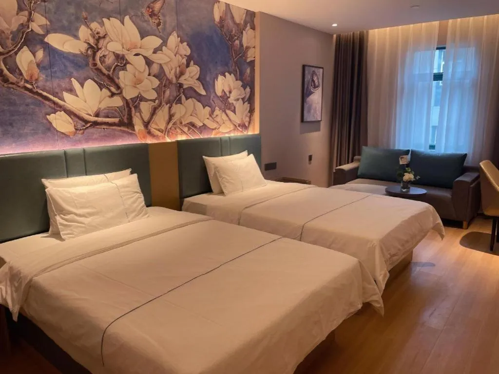 Bed in Jinjiang Inn Wuhan Linjiaohu Wanda Branch