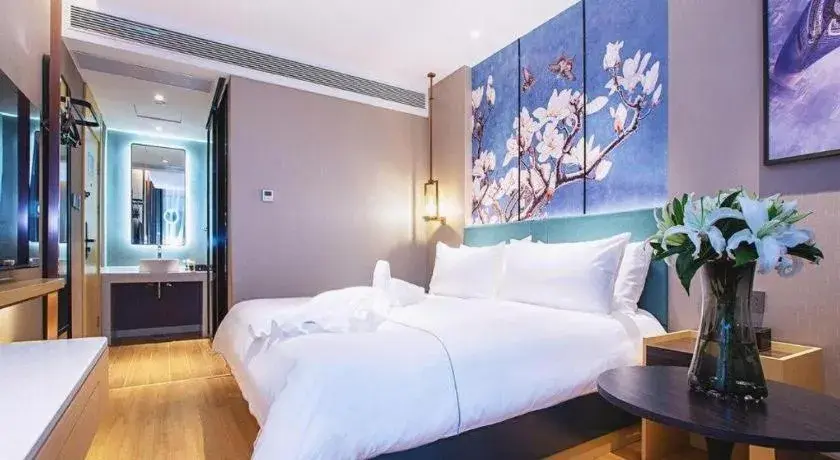 Bed in Jinjiang Inn Wuhan Linjiaohu Wanda Branch Bed in Jinjiang Inn Wuhan Linjiaohu Wanda Branch