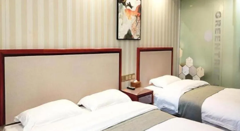 Bed in GreenTree Inn Zhenjiang Center Street No.1 Peoples Hospital Express Hotel