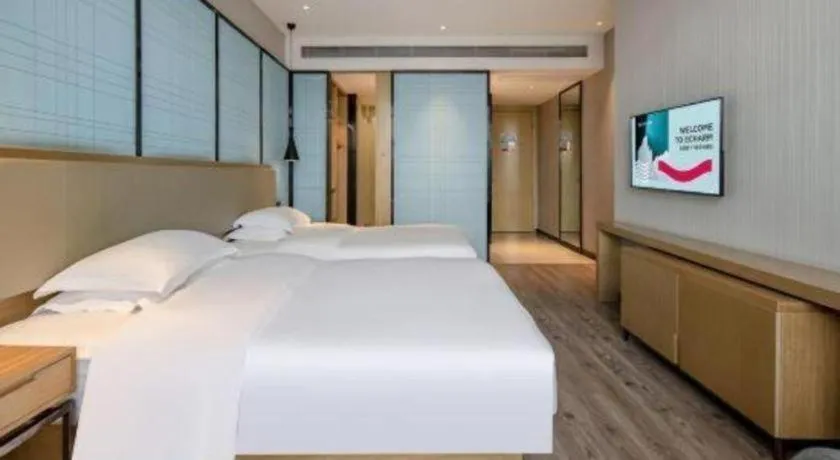 Bed in Echarm Hotel Baise Sports Center Dream Island Plaza