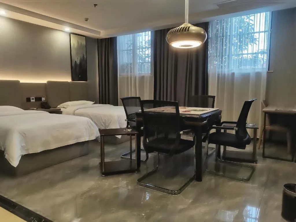 Bed in GreenTree Inn Anqing Tongcheng South Shengtang Road Shengtang International Business Hotel