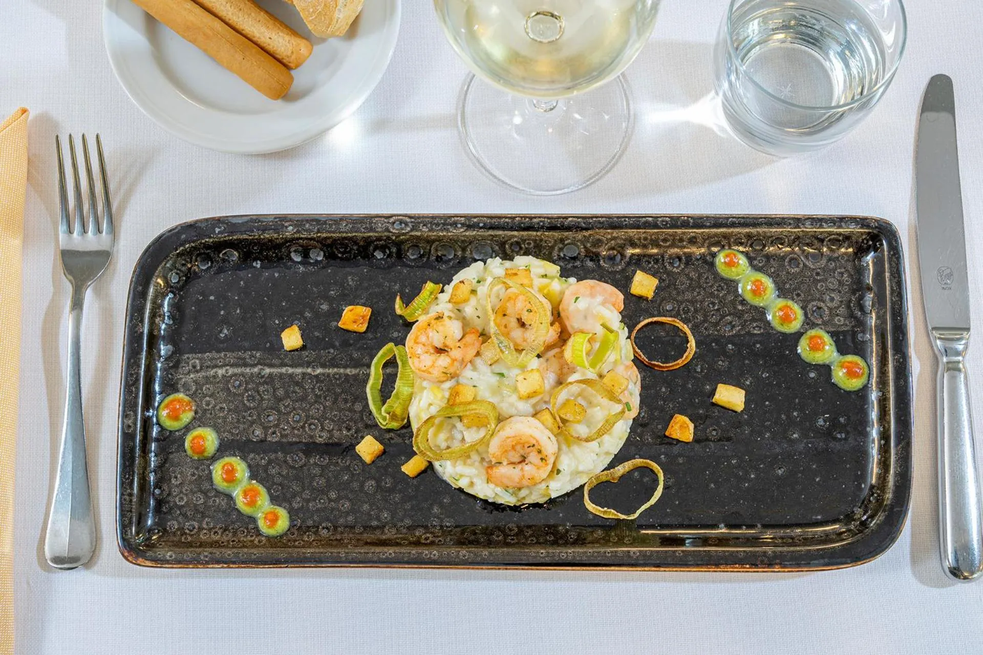 Food close-up in Sky Pool Hotel Sole Garda