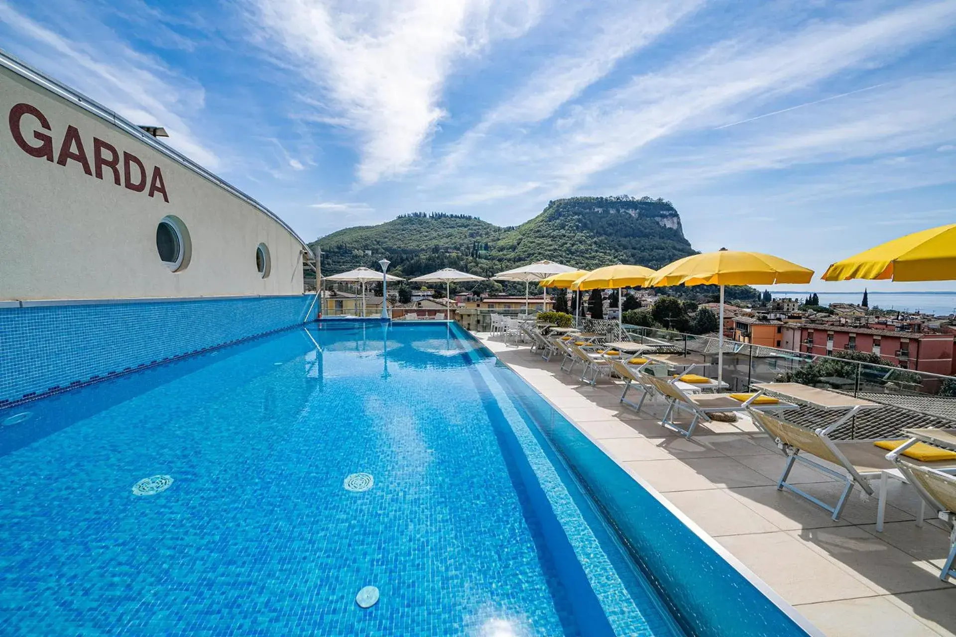 Pool view, Swimming Pool in Sky Pool Hotel Sole Garda