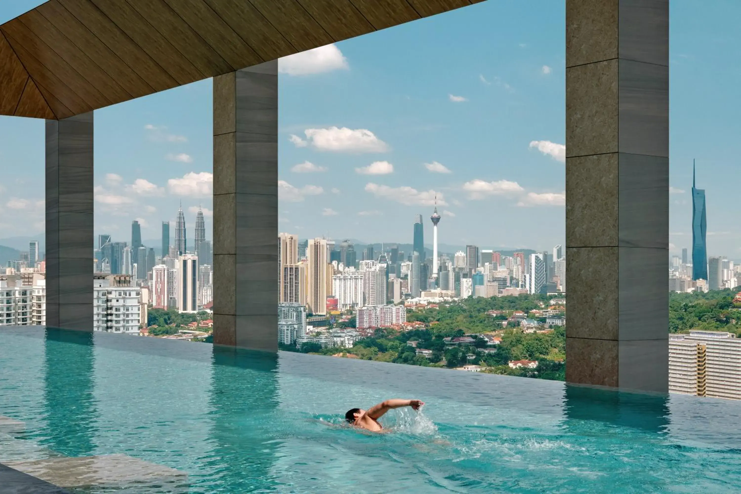 Swimming pool in Hyatt Regency Kuala Lumpur at KL Midtown Swimming pool in Hyatt Regency Kuala Lumpur at KL Midtown