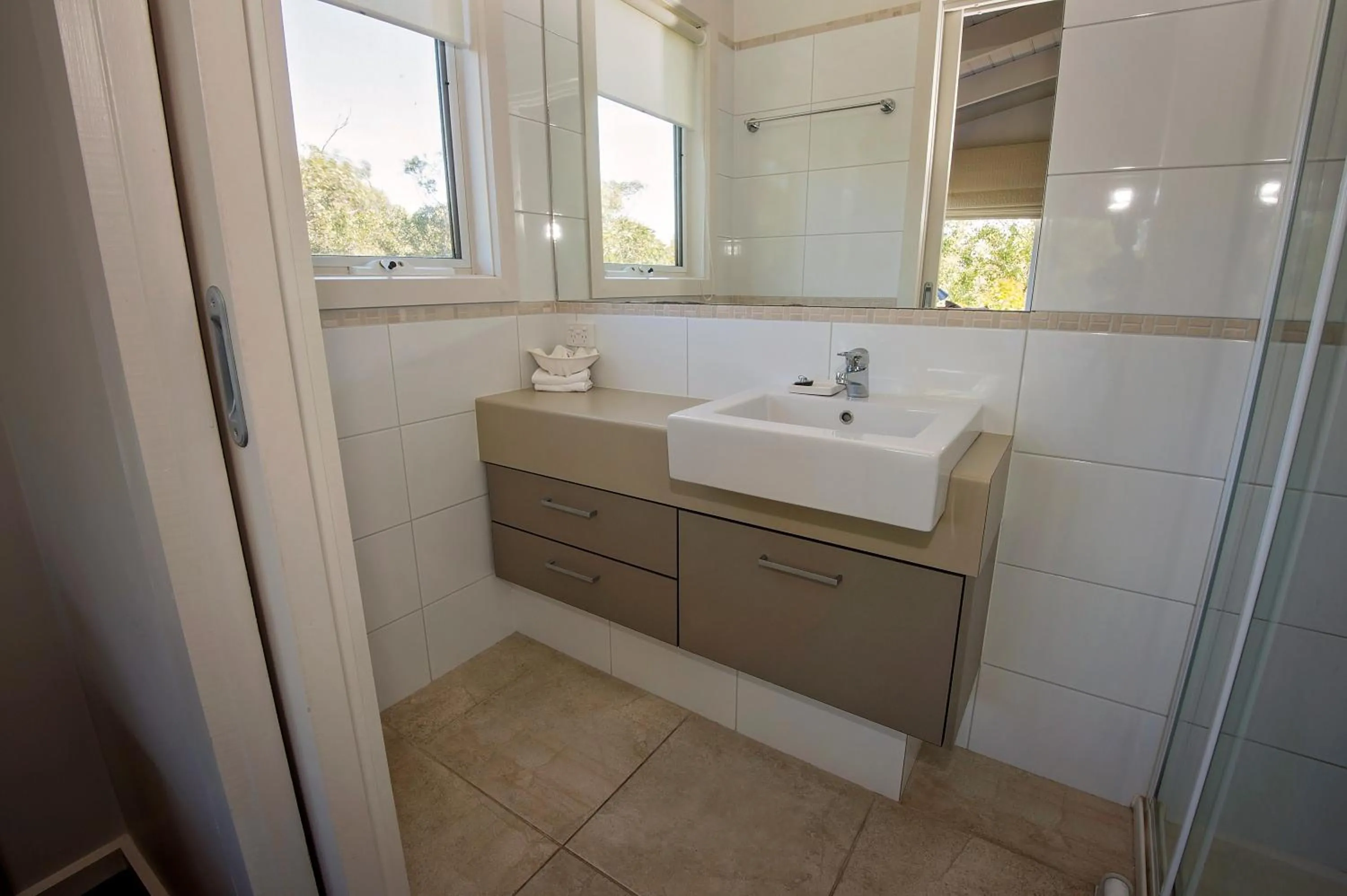 Shower in The Lakes Beachfront Holiday Park