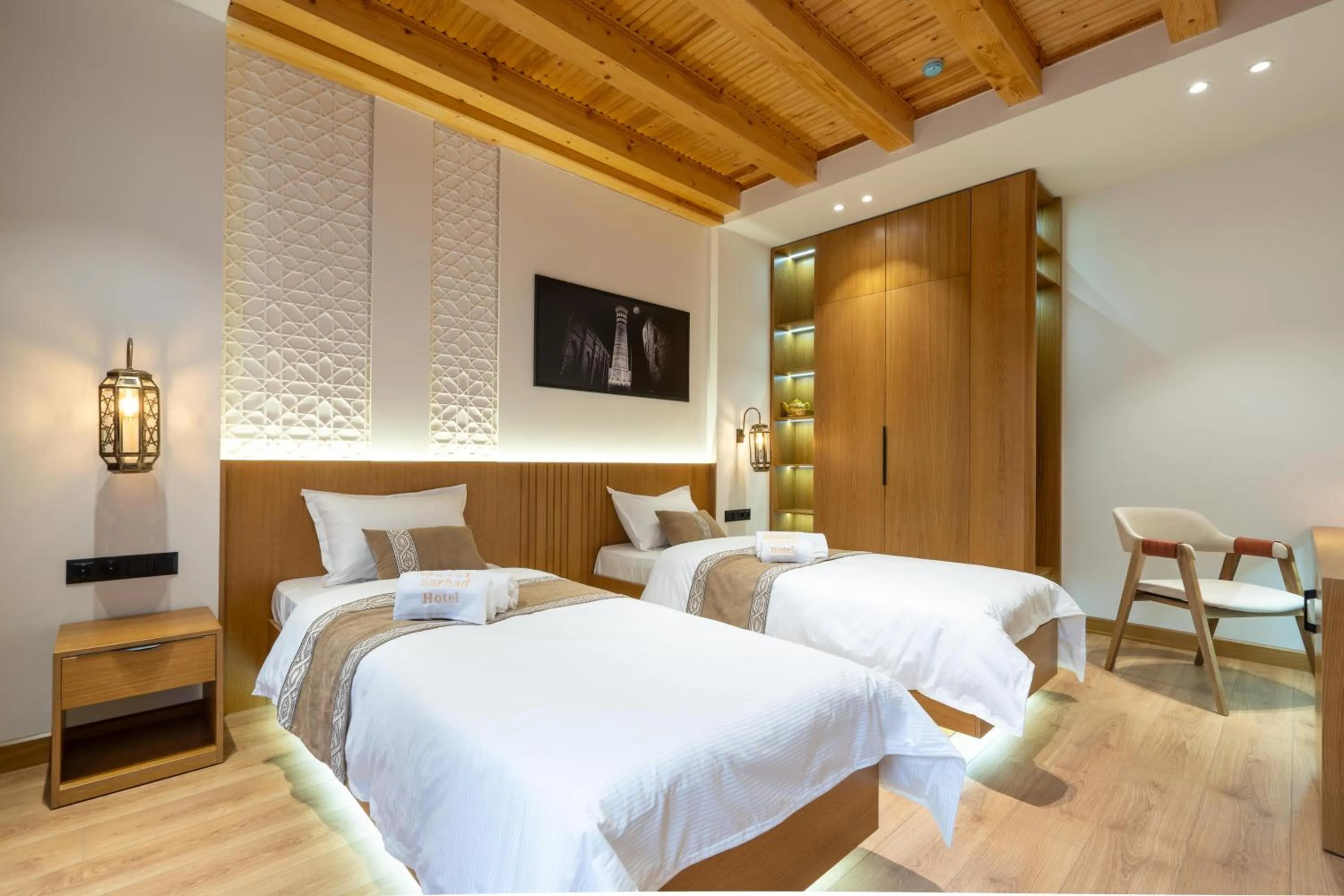 Photo of the whole room, Bed in Sarhad Hotel