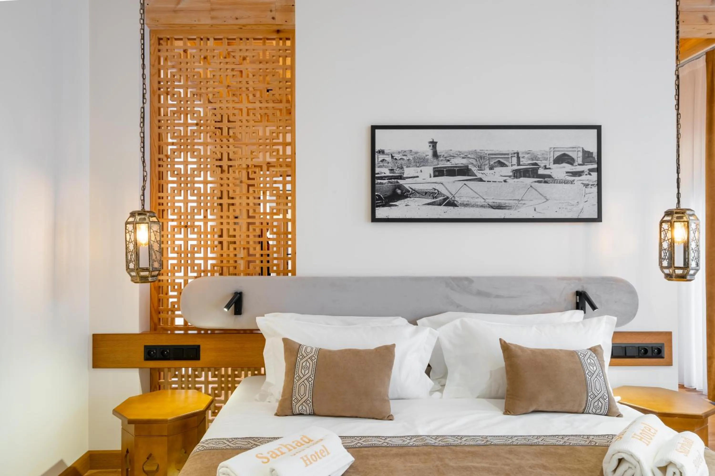 Photo of the whole room, Bed in Sarhad Hotel