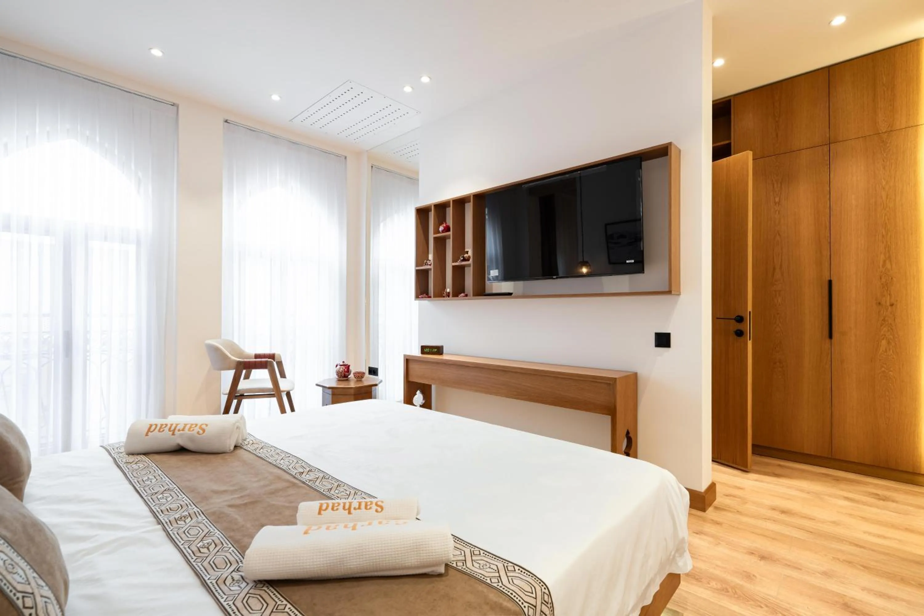 Photo of the whole room, Bed in Sarhad Hotel