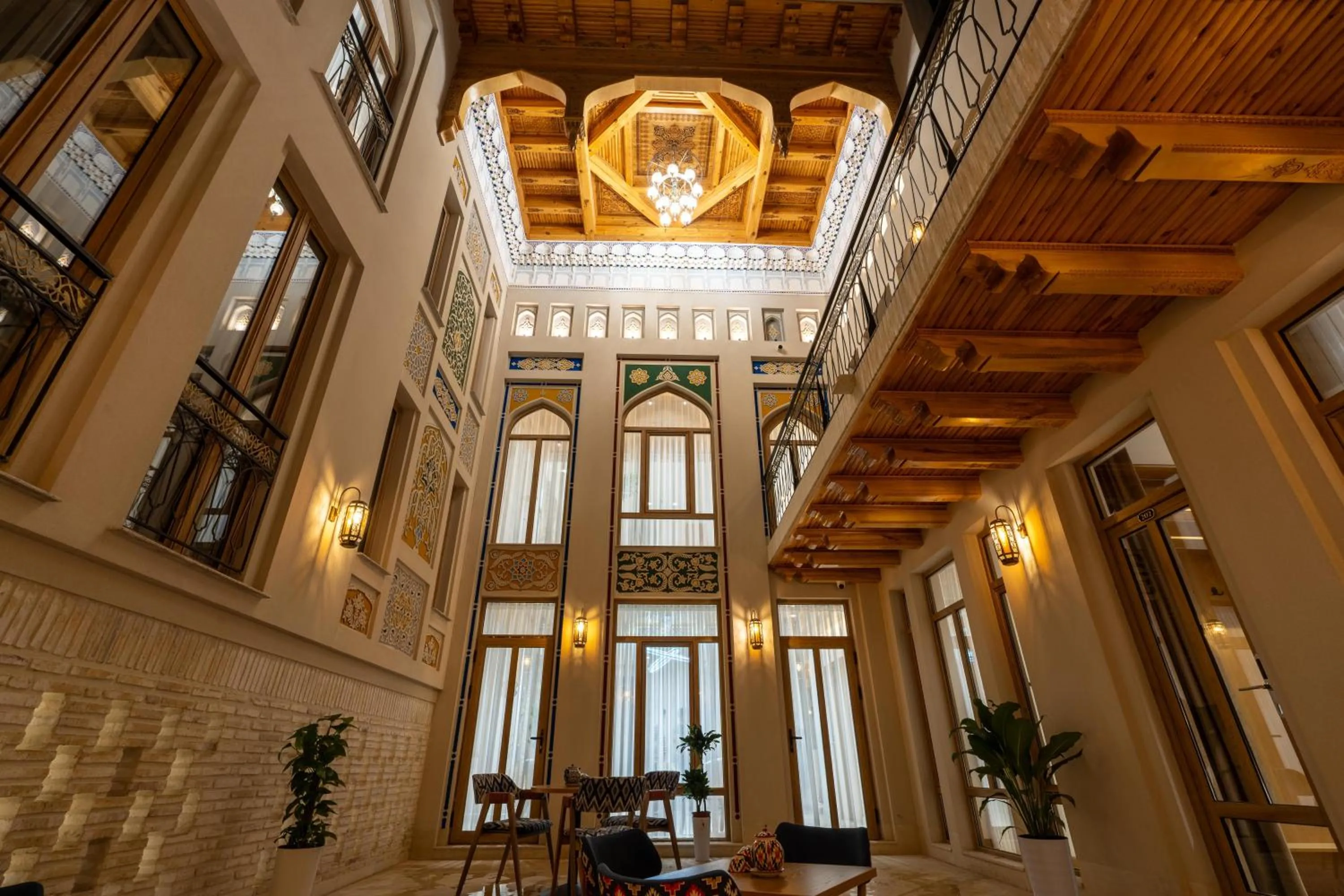 Seating area in Sarhad Hotel