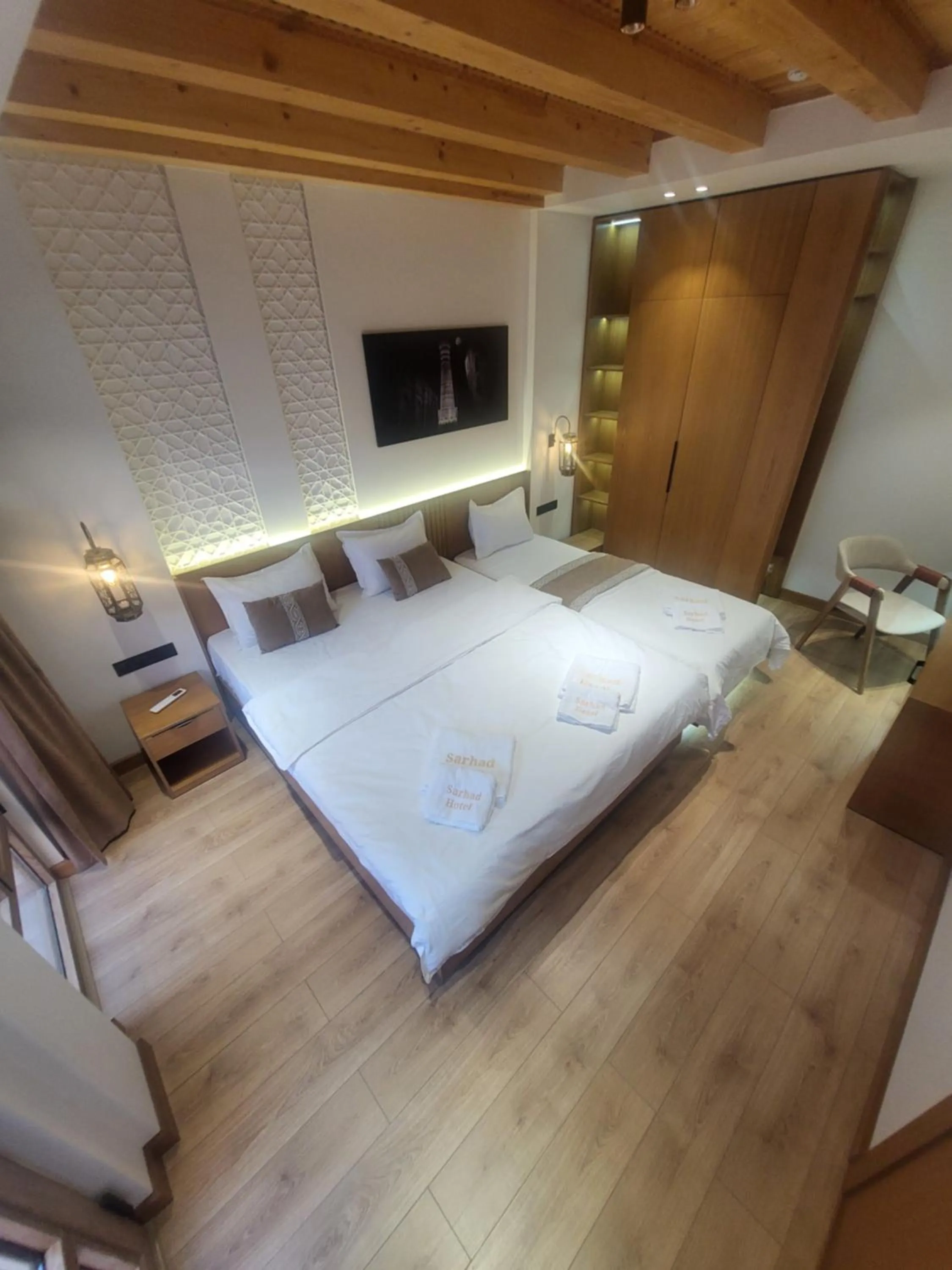 Photo of the whole room, Bed in Sarhad Hotel