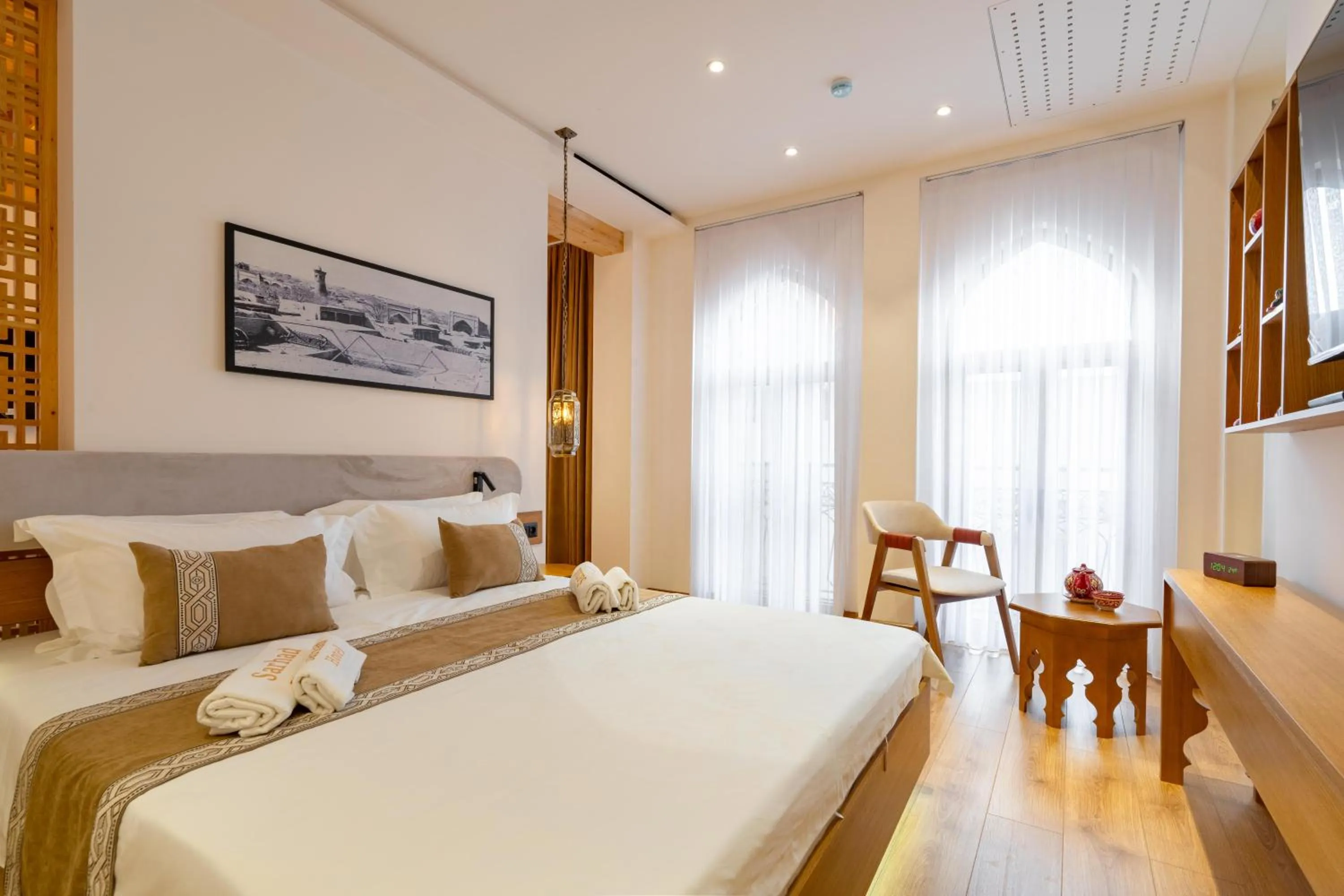 Photo of the whole room, Bed in Sarhad Hotel