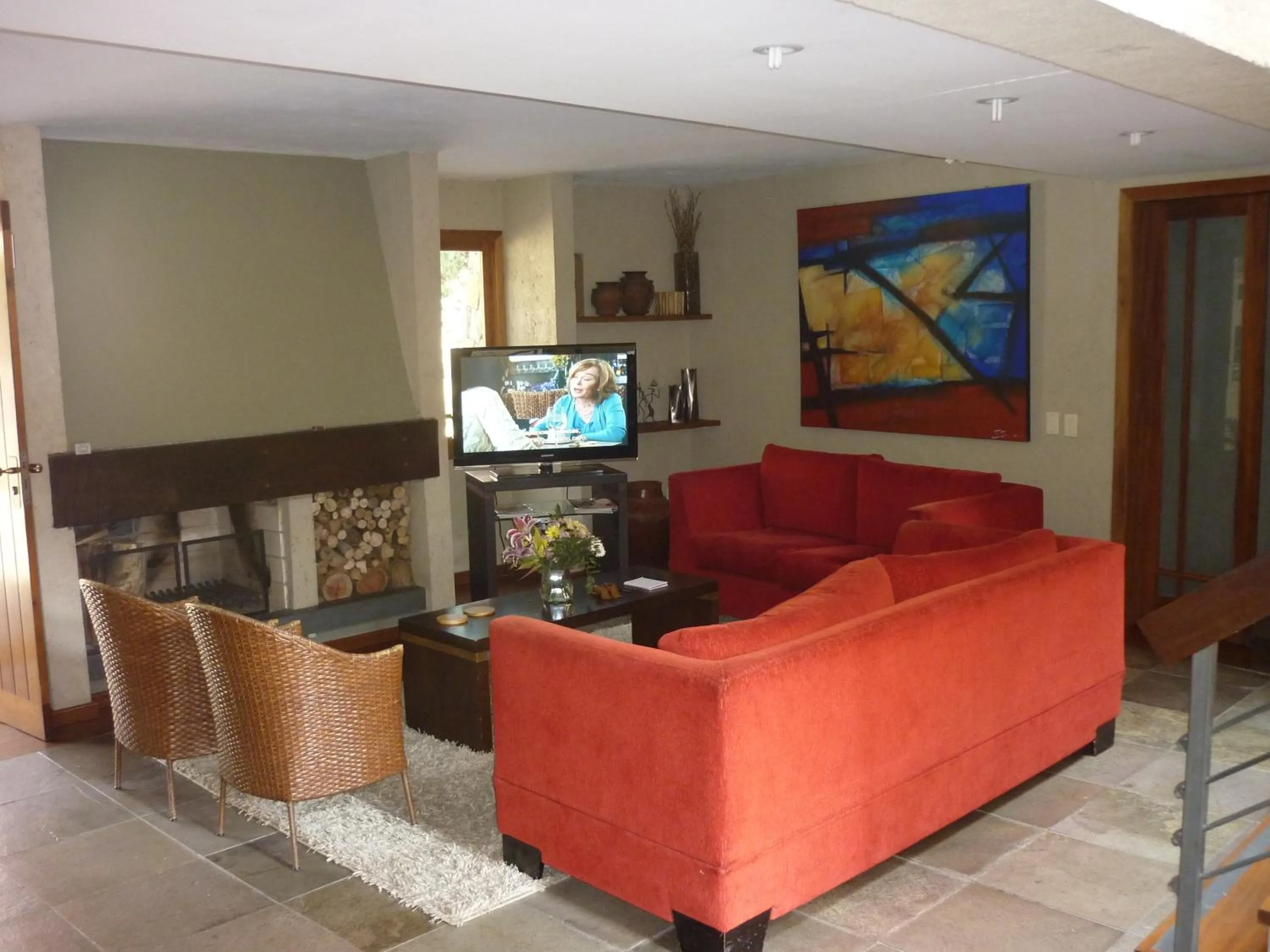 Living room in Estalagem Vila Suzana - Quadra de Beach Tennis Indoor