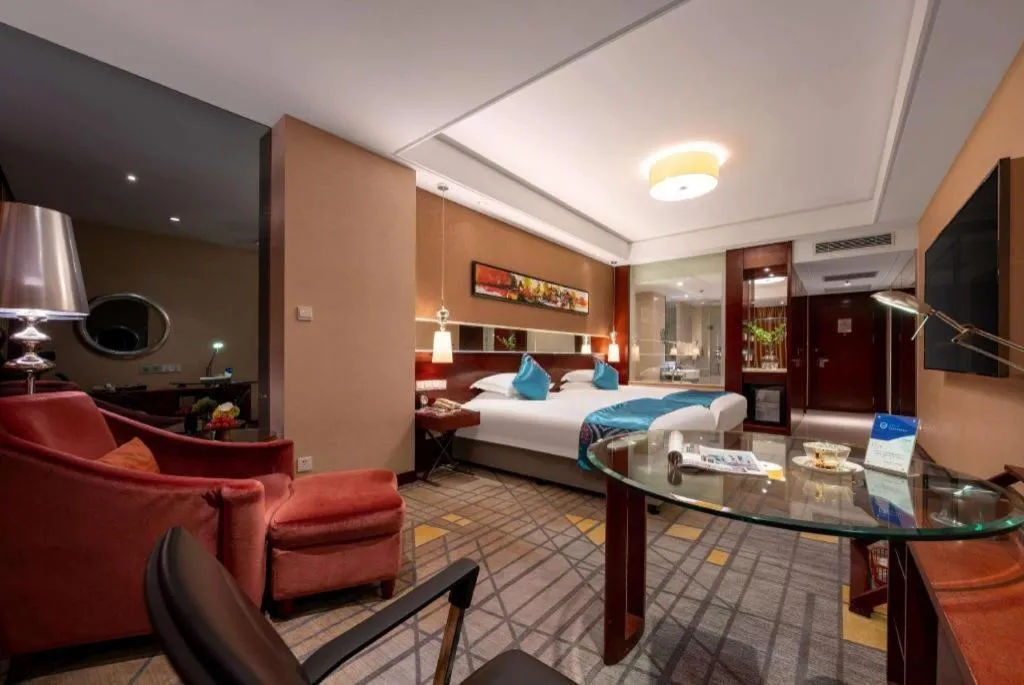 Bed in Ramada by Wyndham Zibo