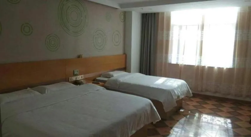 Bed in GreenTree Inn Rizhao Train Station